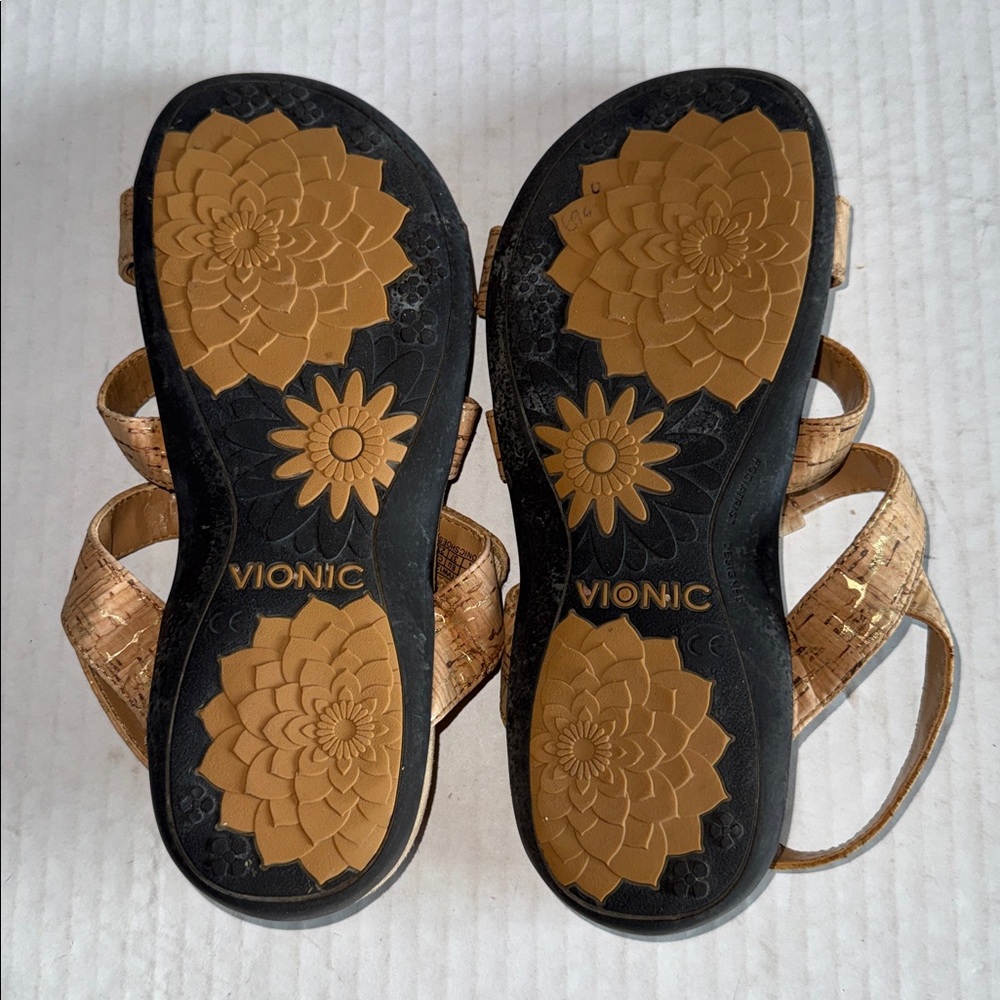 Vionic Amber Sandals In Tan Cork - Picture 10 of 11